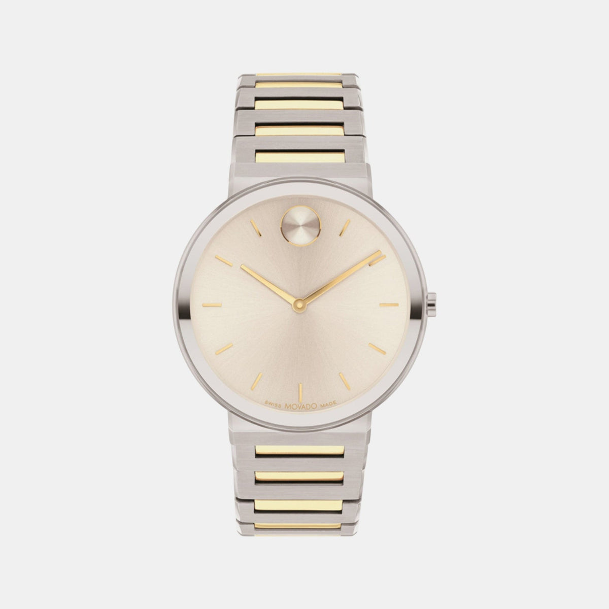 Movado Bold Horizon Men Quartz Taupe Dial Analog Stainless Steel Watch 3601075