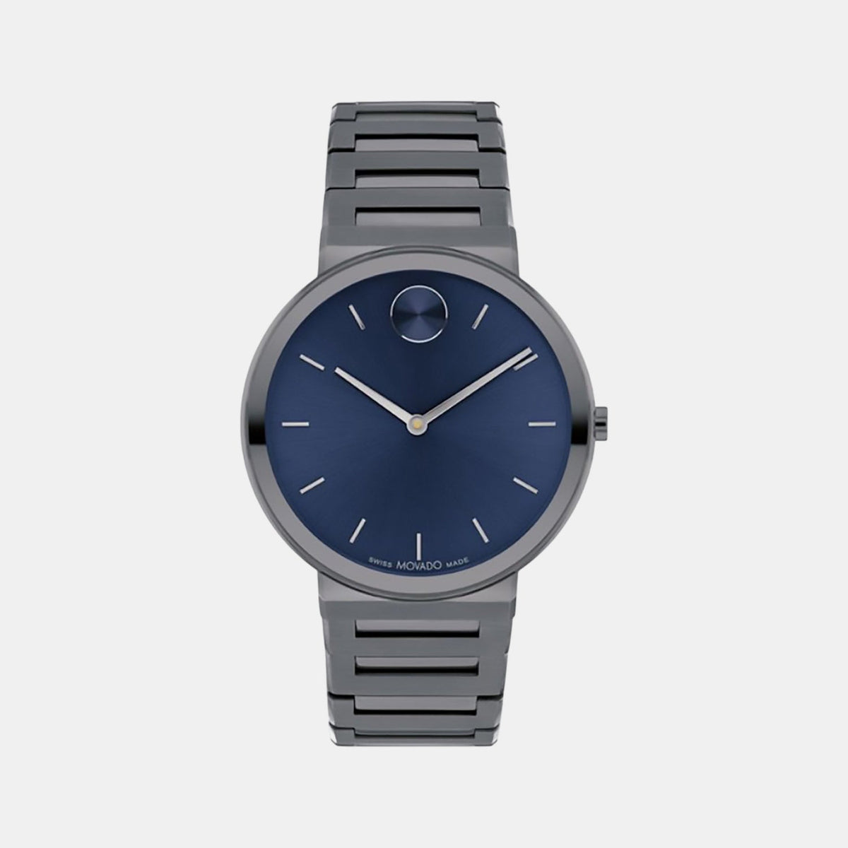 Movado Bold Horizon Men Quartz Blue Dial Analog Stainless Steel Watch 3601076