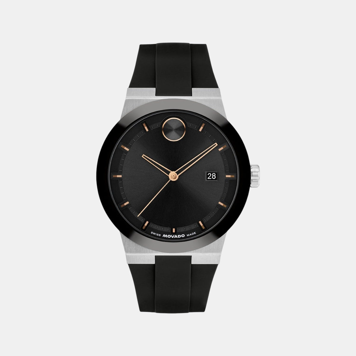 Movado Bold Fusion Men Quartz Black Dial Analog Ceramic Watch 3601079