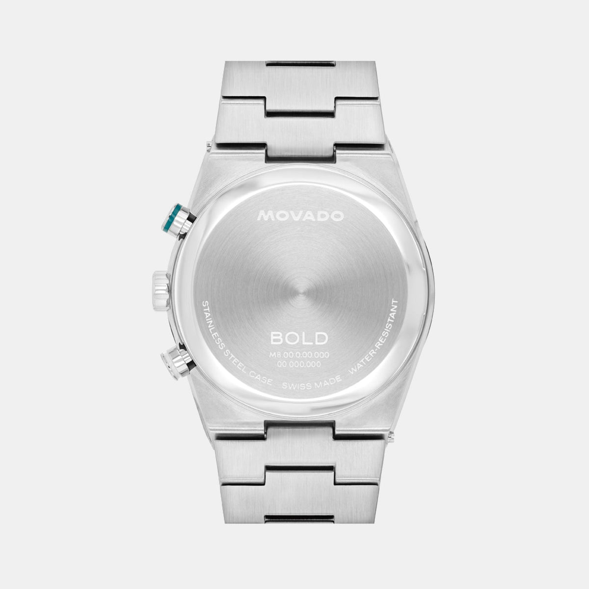 Movado Bold Quest Men Quartz Green Dial Chronograph Stainless Steel Watch 3601200