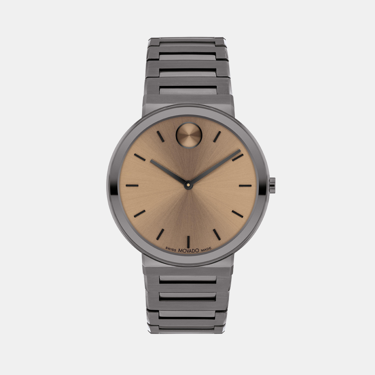 Movado Bold Horizon Men Quartz Brown Dial Analog Stainless Steel Watch 3601202
