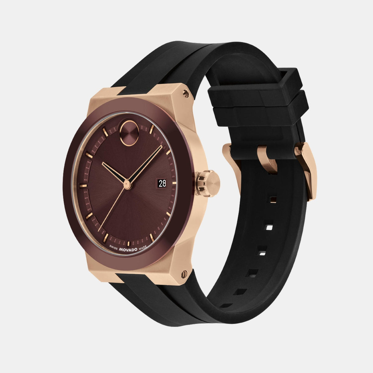 Movado Bold Fusion Men Quartz Burgundy Dial Analog Ceramic Watch 3601214