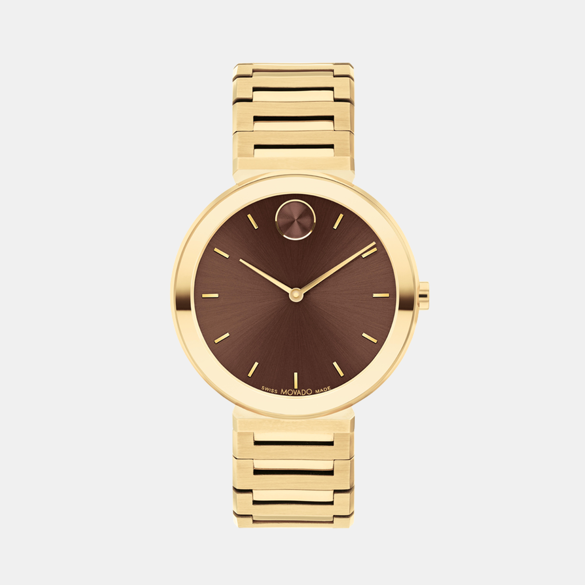 Movado Bold Horizon Women Quartz Brown Dial Analog Stainless Steel Watch 3601220