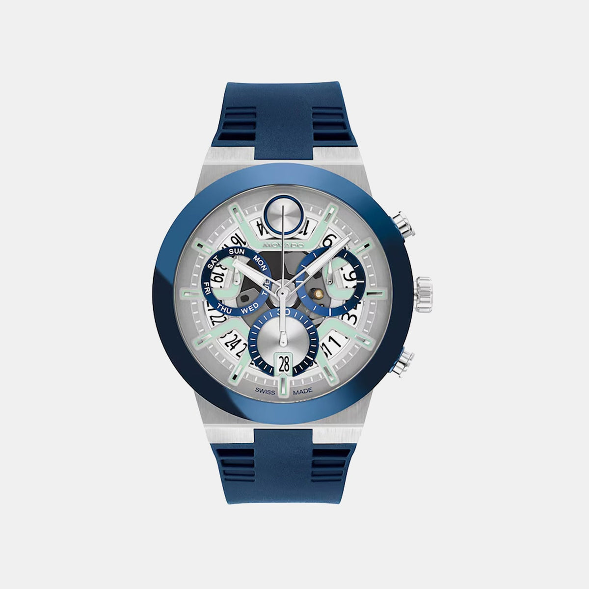 Movado Bold Fusion Men Quartz Silver Dial Chronograph Ceramic Watch 3601240