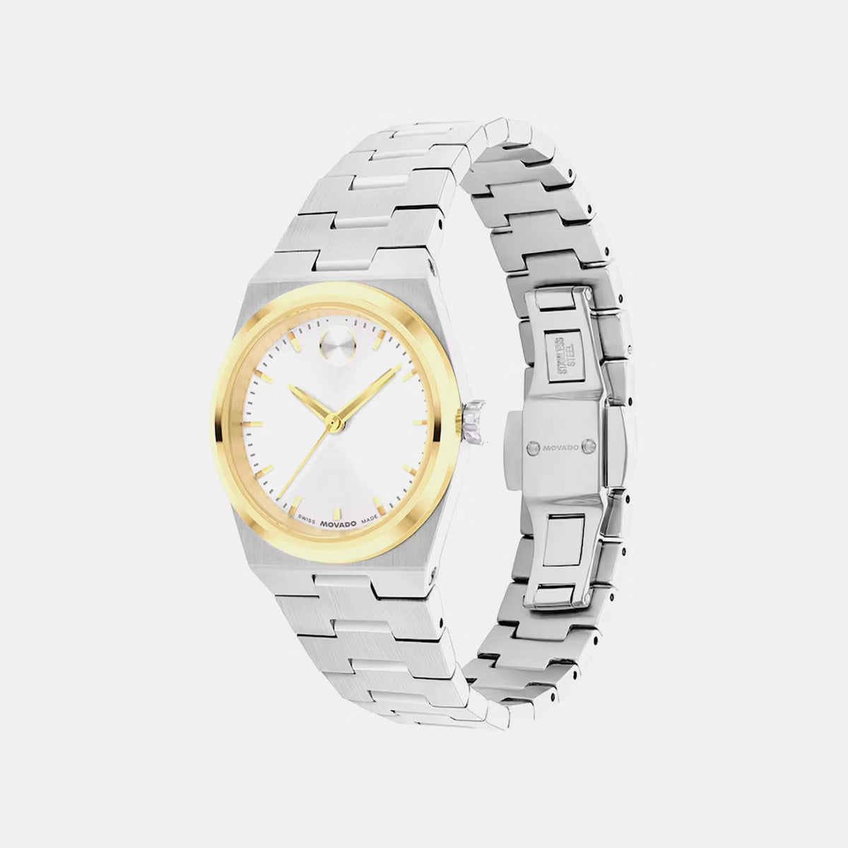 Movado Bold Quest Women Quartz White Dial Analog Stainless Steel Watch 3601291
