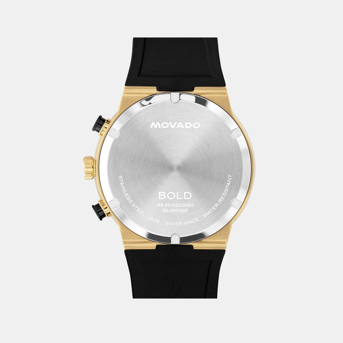 Movado Bold Fusion Men Quartz Grey Dial Chronograph Silicone Watch 3601307