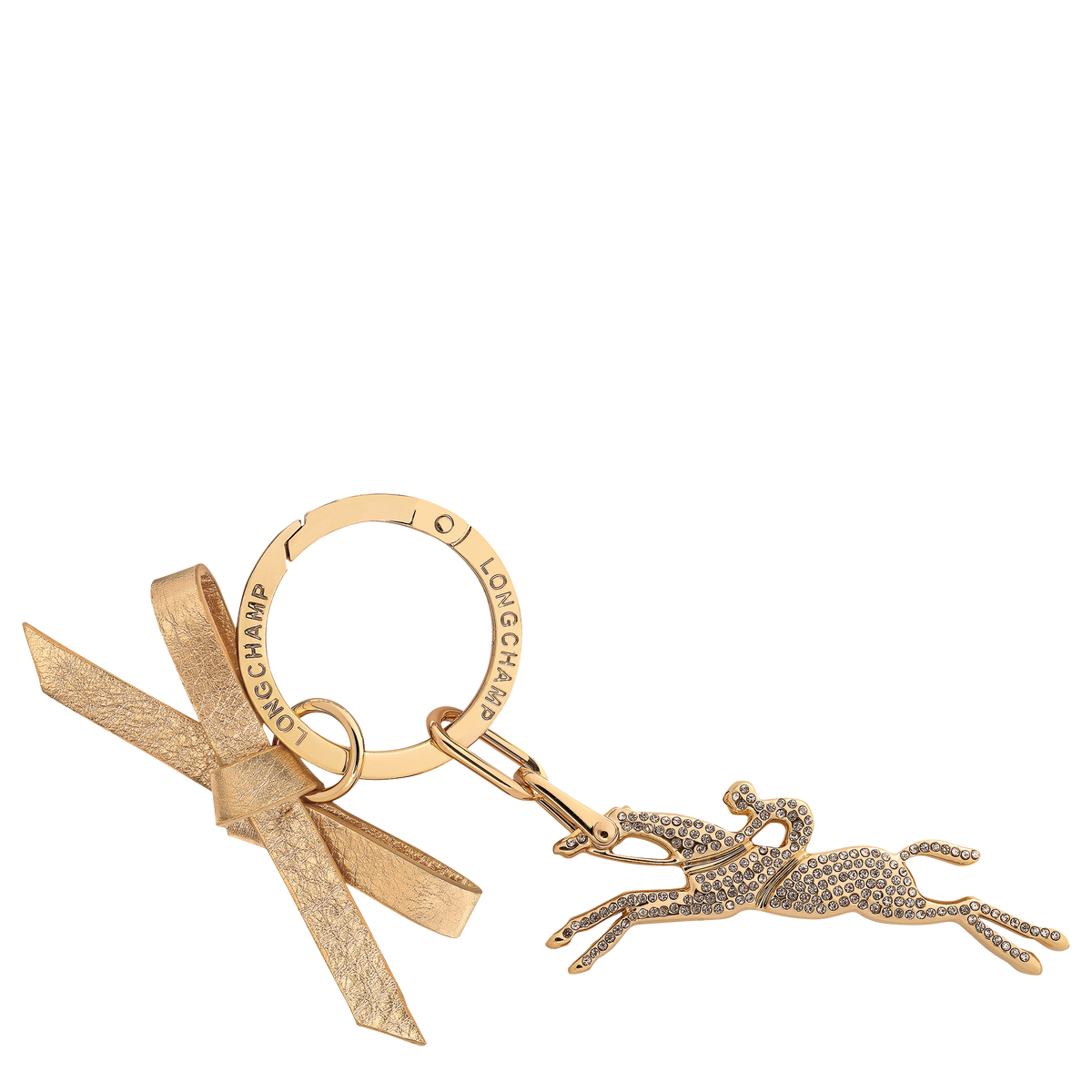 Longchamp Key ring Very pale gold