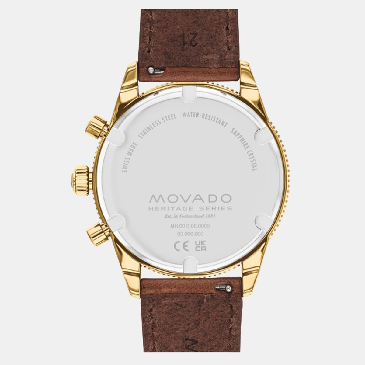Movado Heritage Calendoplan S Men Quartz Green Dial Chronograph Stainless Steel Watch 3650122