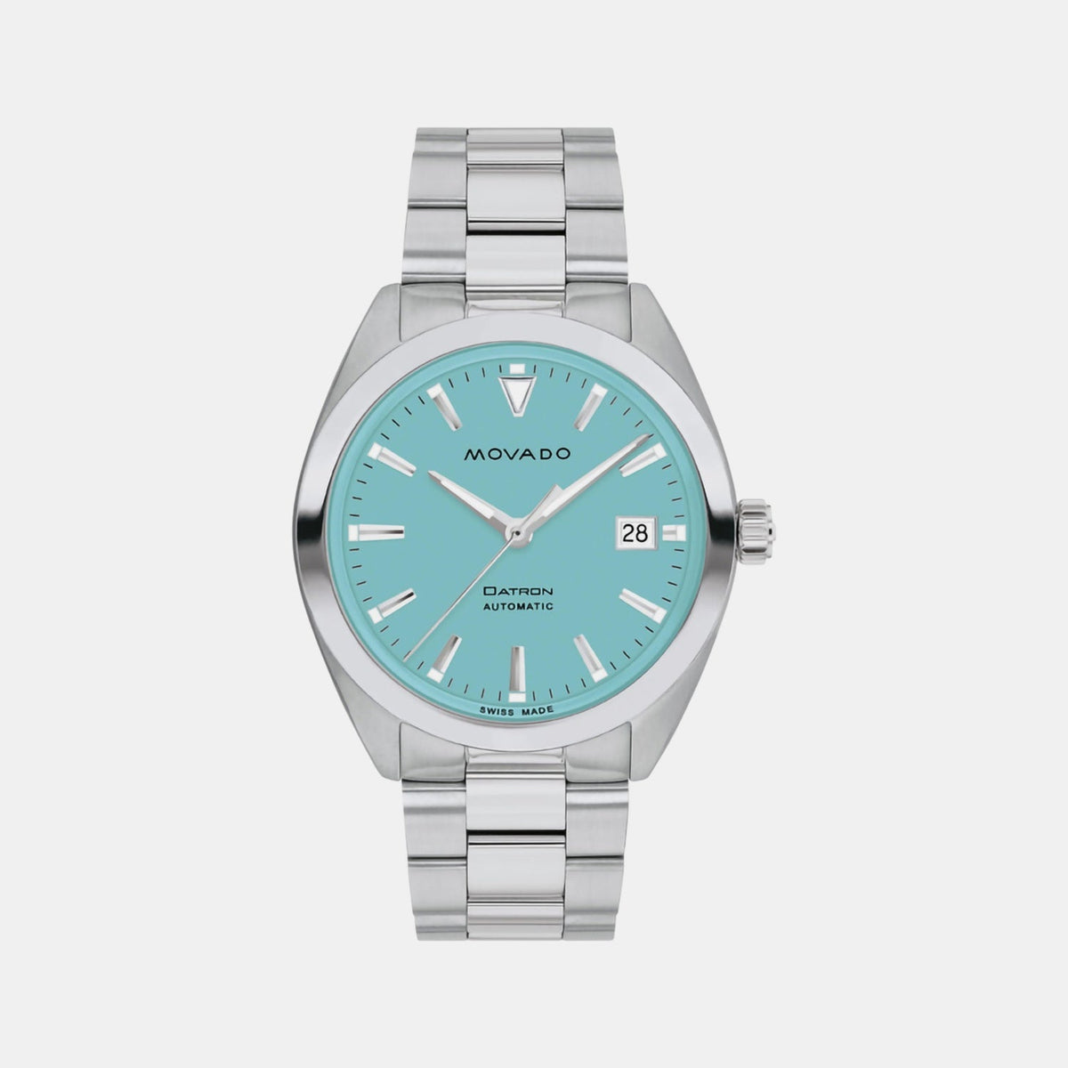 Movado Heritage Datron Men Automatic Blue Dial Analog Stainless Steel Watch 3650175