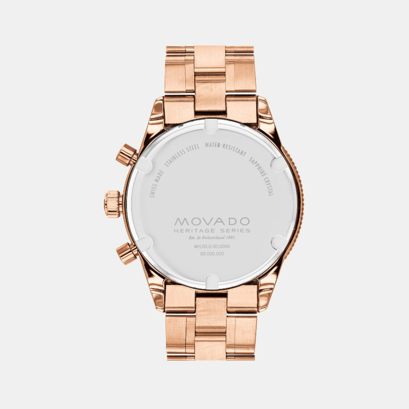 Movado Heritage Calendoplan S Men Quartz Green Dial Chronograph Stainless Steel Watch 3650184