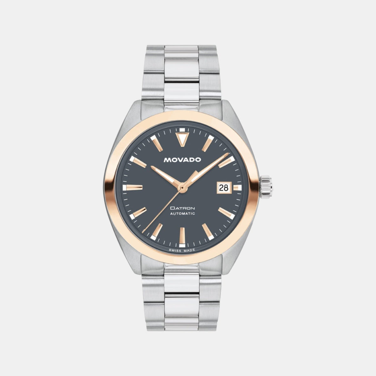 Movado Heritage Datron Men Automatic Grey Dial Analog Stainless Steel Watch 3650209
