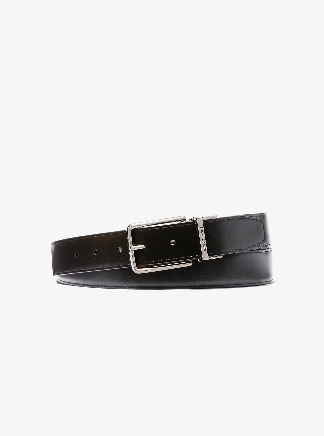 Reversible Logo and Leather Belt Brown-Black Brown-Black