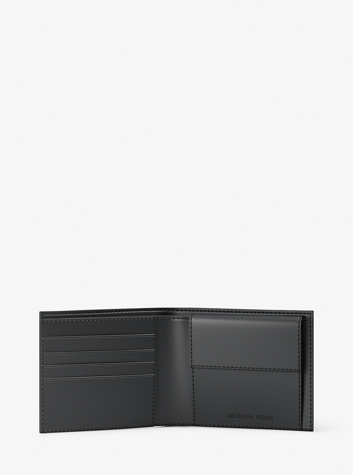 Cooper Signature Logo and Metallic Stripe Billfold Wallet Silver Silver