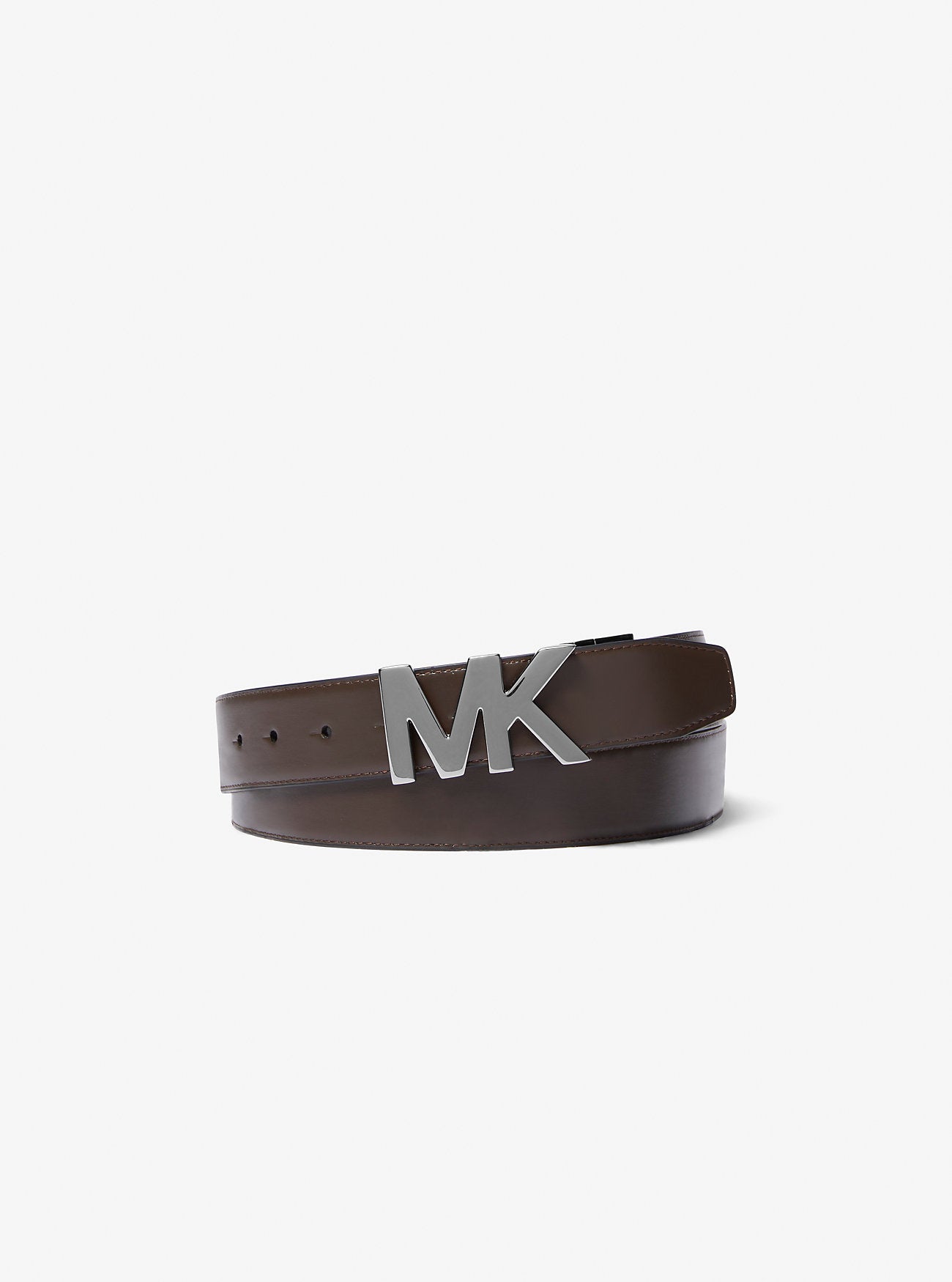 Reversible Signature Logo and Leather Belt Brown-Black Brown-Black