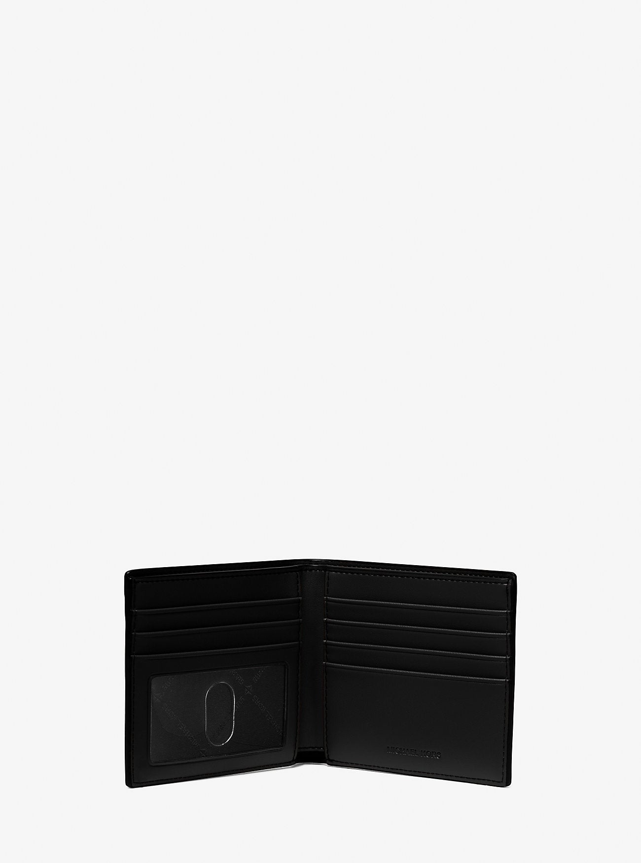 Cooper Pebbled Leather Billfold Wallet Black Black