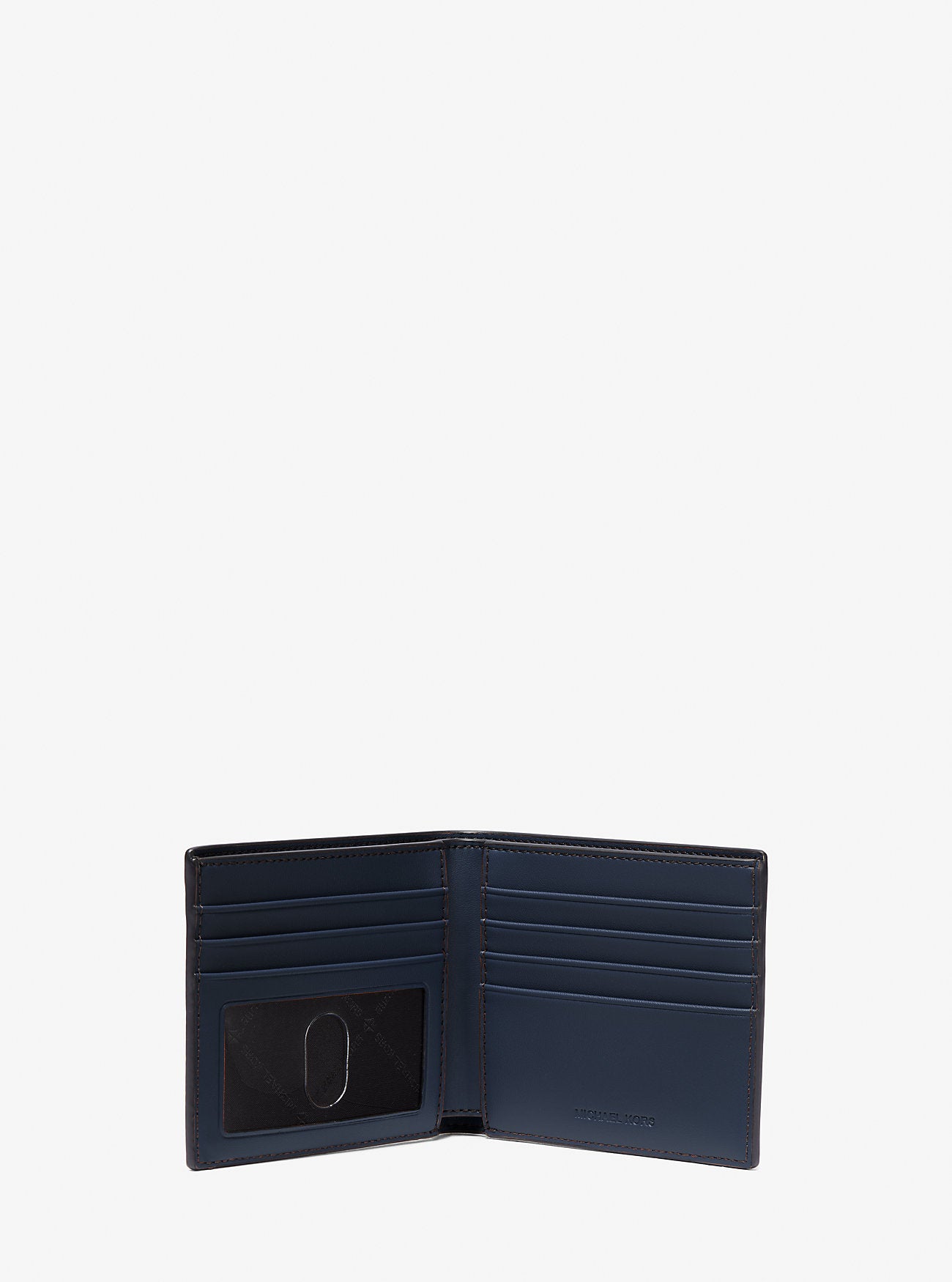 Cooper Pebbled Leather Billfold Wallet Navy Navy