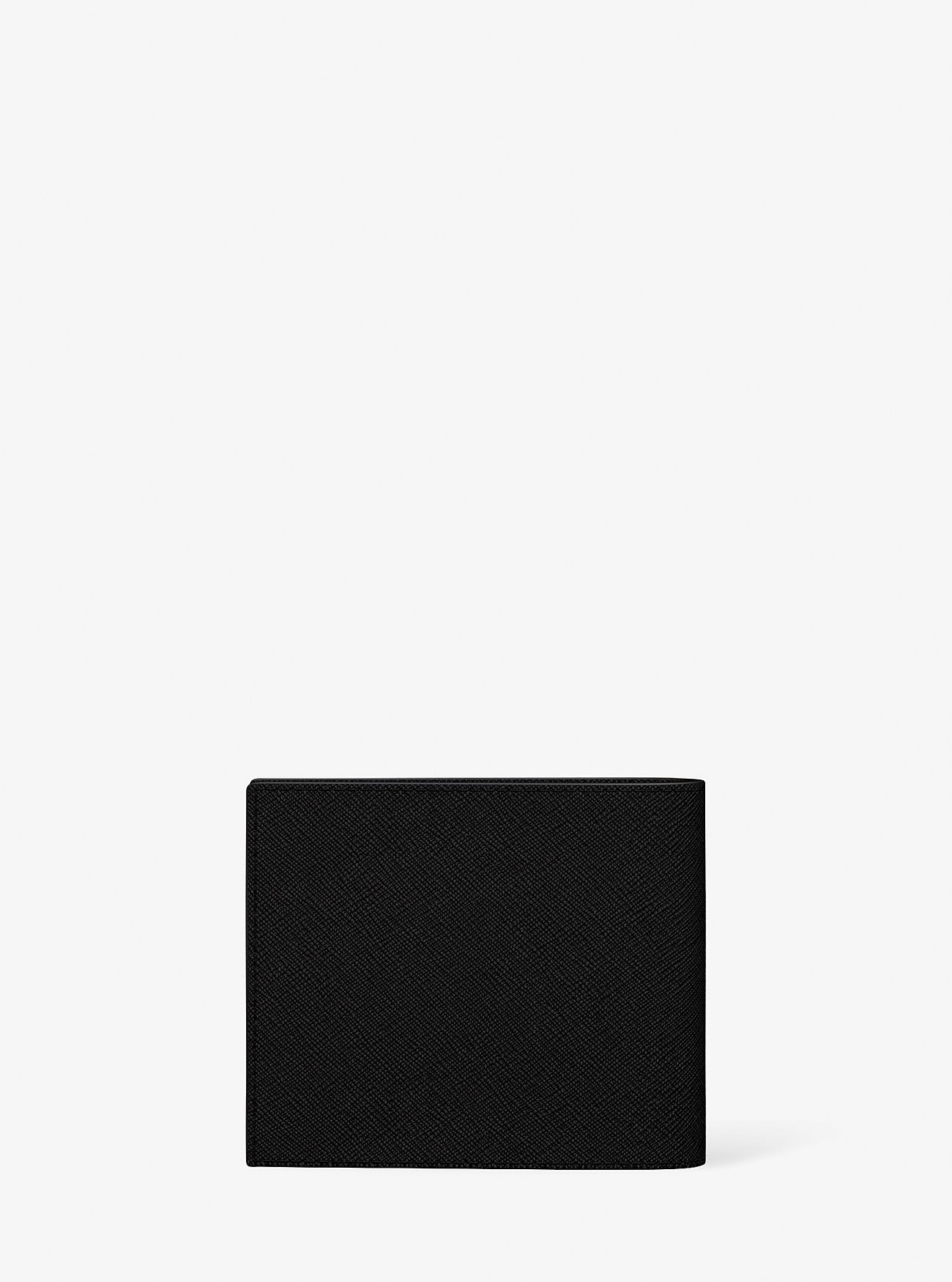 Cooper Saffiano Leather Billfold Wallet With Passcase Black Black