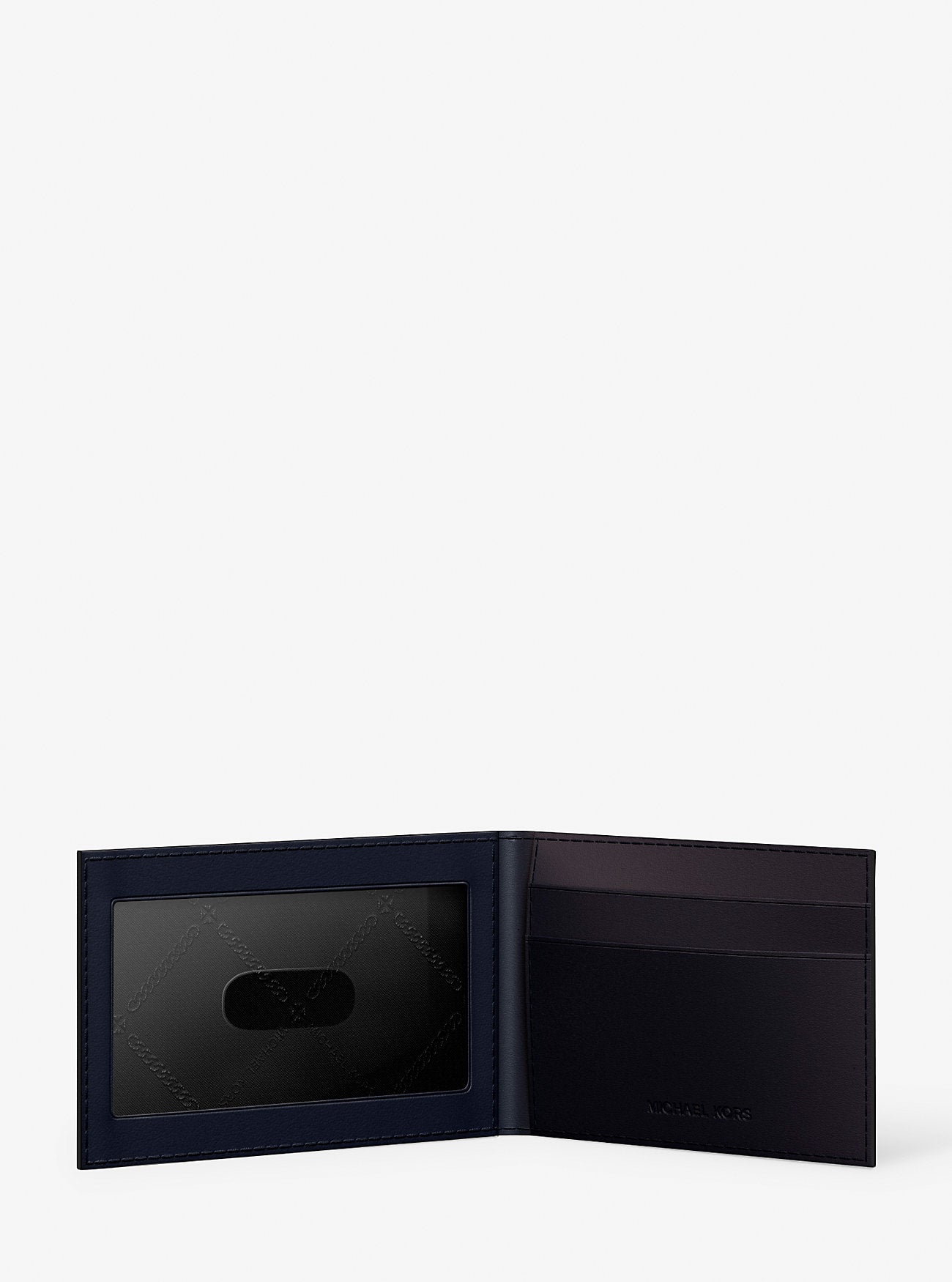 Cooper Saffiano Leather Billfold Wallet With Passcase Navy Navy