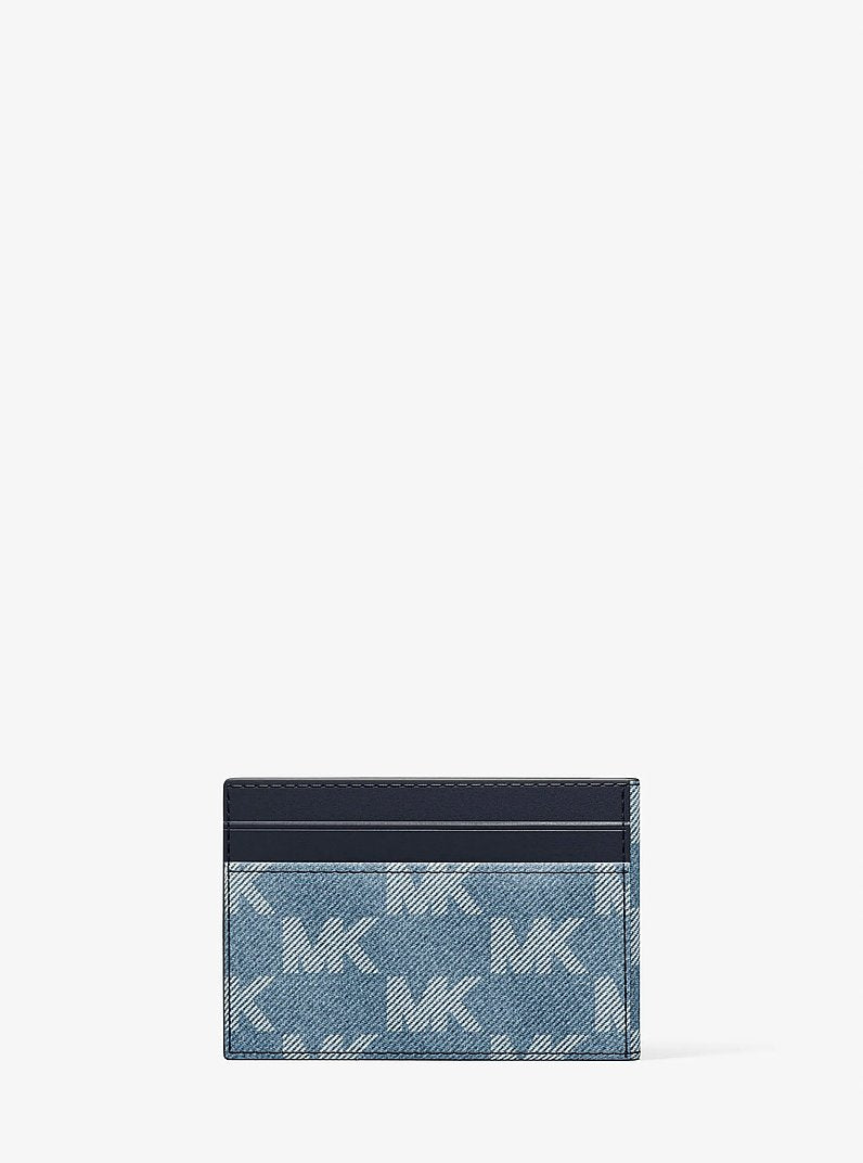 Cooper Medium Logo Jacquard Denim Wallet Medium Blue Wash Medium Blue Wash