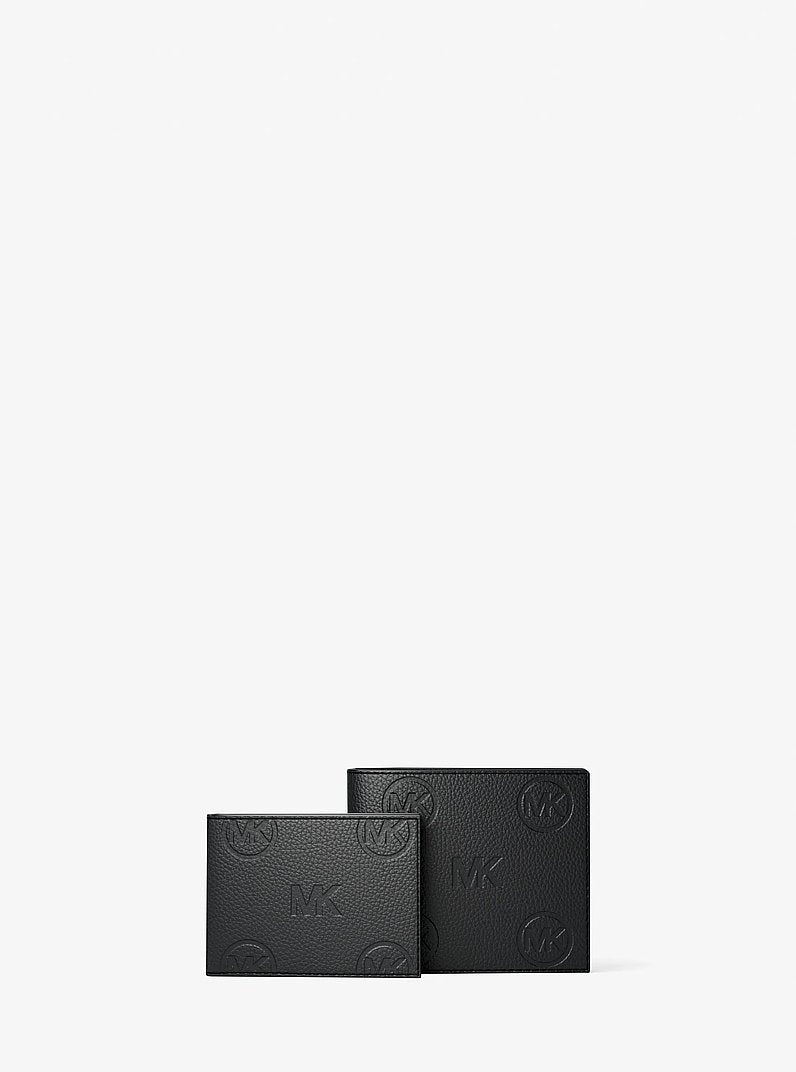 Cooper Logo Debossed Billfold Wallet With Passcase Black Black