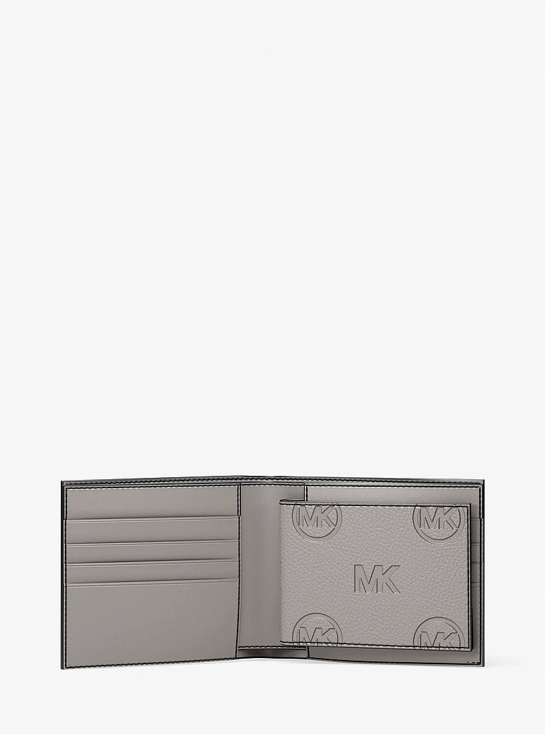 Cooper Logo Debossed Billfold Wallet With Passcase Pearl Grey Pearl Grey