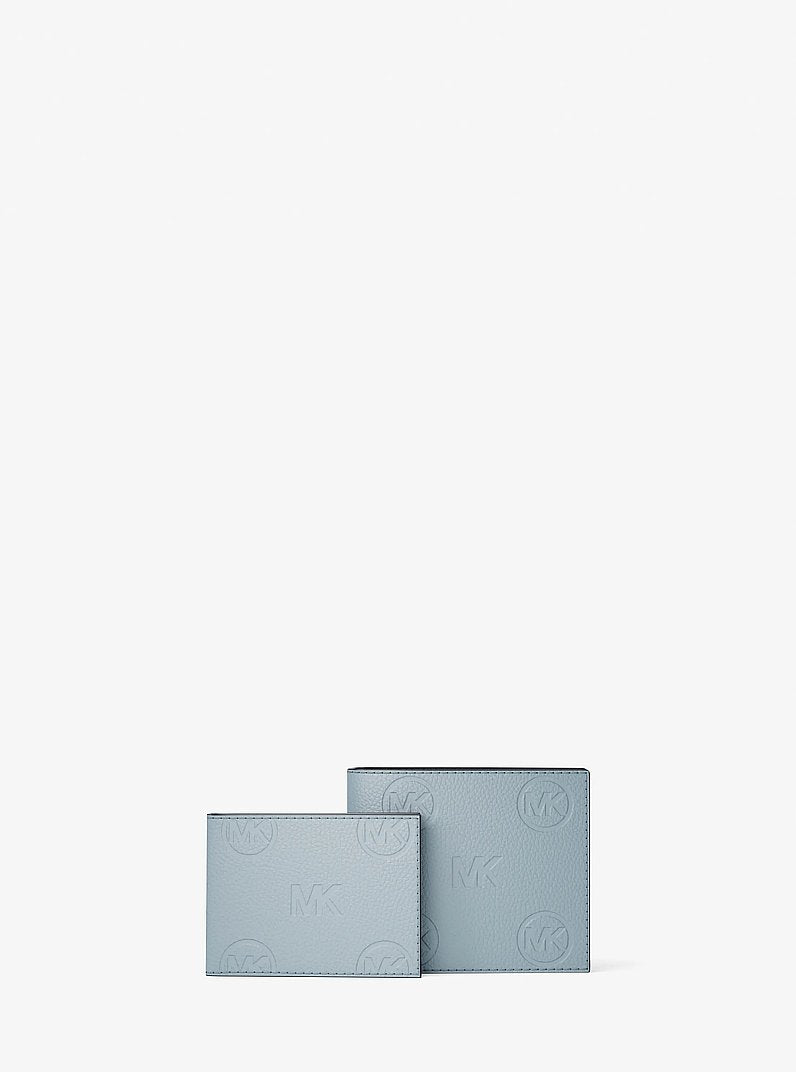 Cooper Logo Debossed Billfold Wallet With Passcase Pale Ocean Pale Ocean