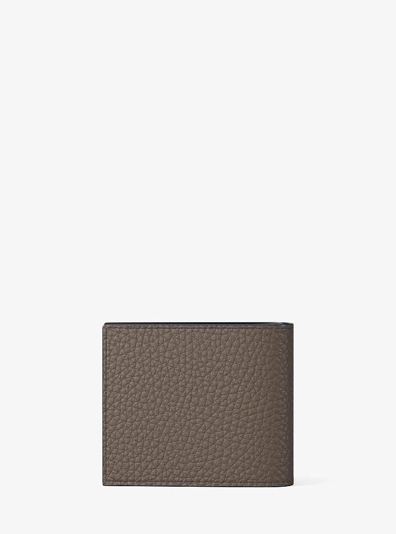 Cooper Pebbled Leather Billfold Wallet With Coin Pouch Mushroom Mushroom