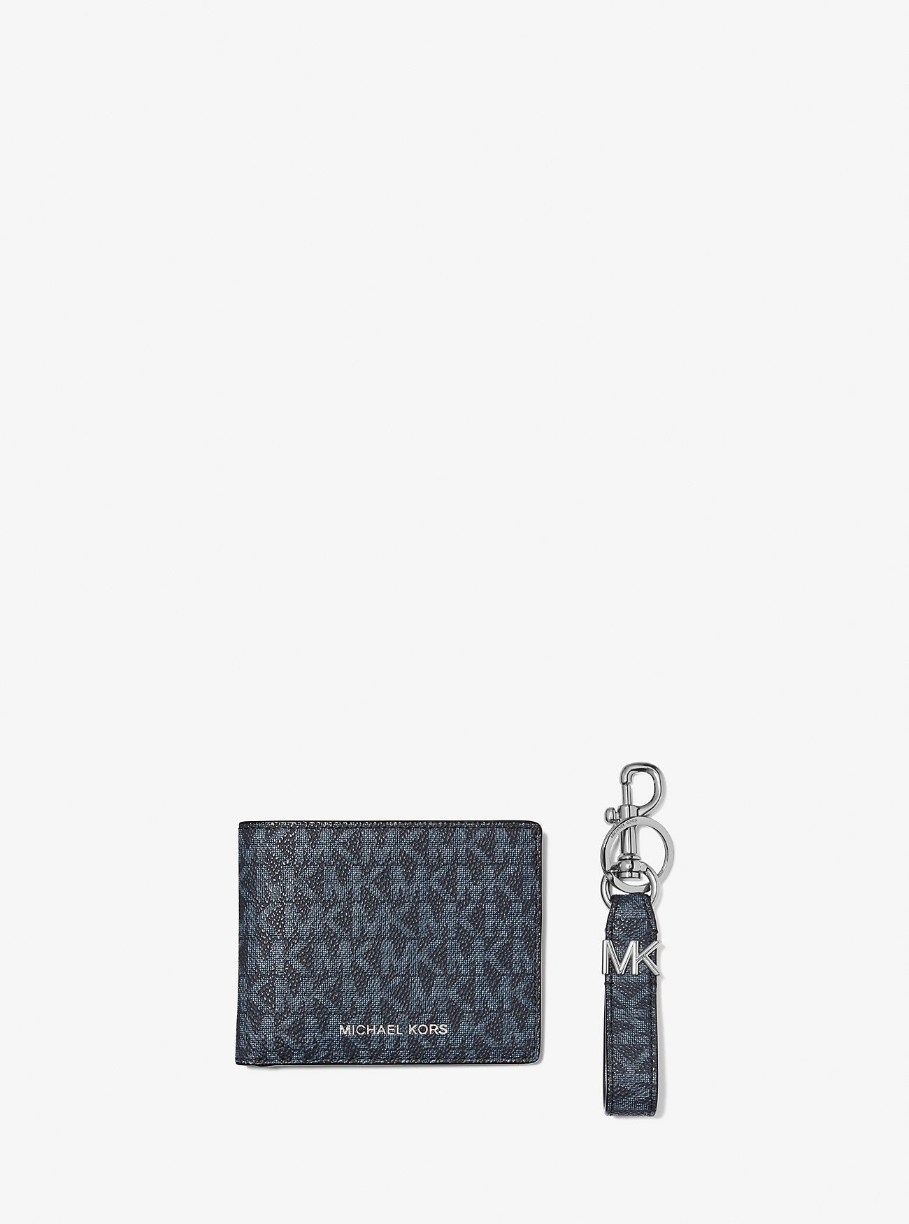 Logo Wallet and Key Chain Gift Set Admrl-Plblue Admrl-Plblue