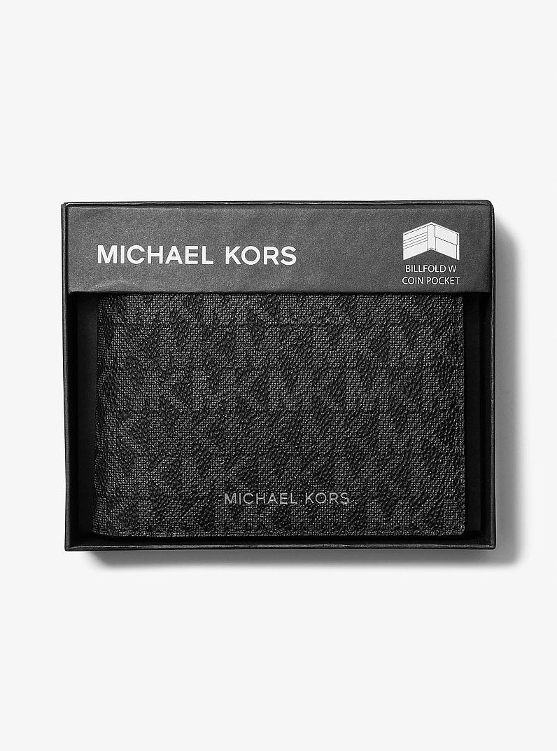 Cooper Logo Billfold Wallet With Coin Pouch Black Black