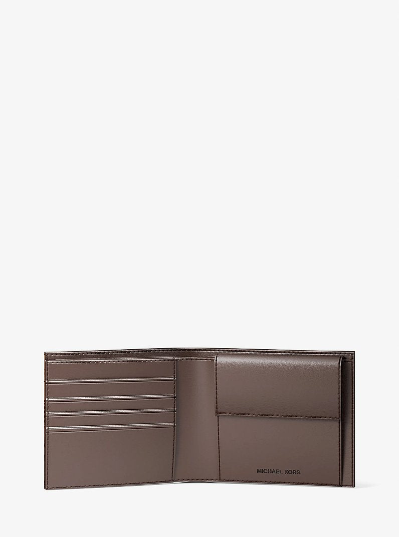 Cooper Logo Billfold Wallet With Coin Pouch Camel Camel