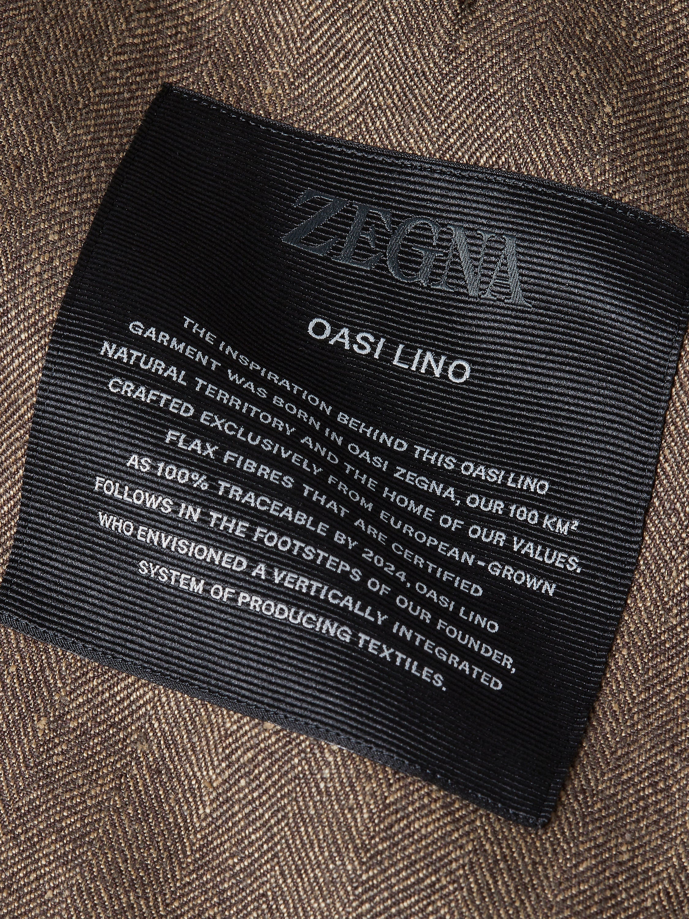 Zegna Dark Taupe Oasi Lino Jacket