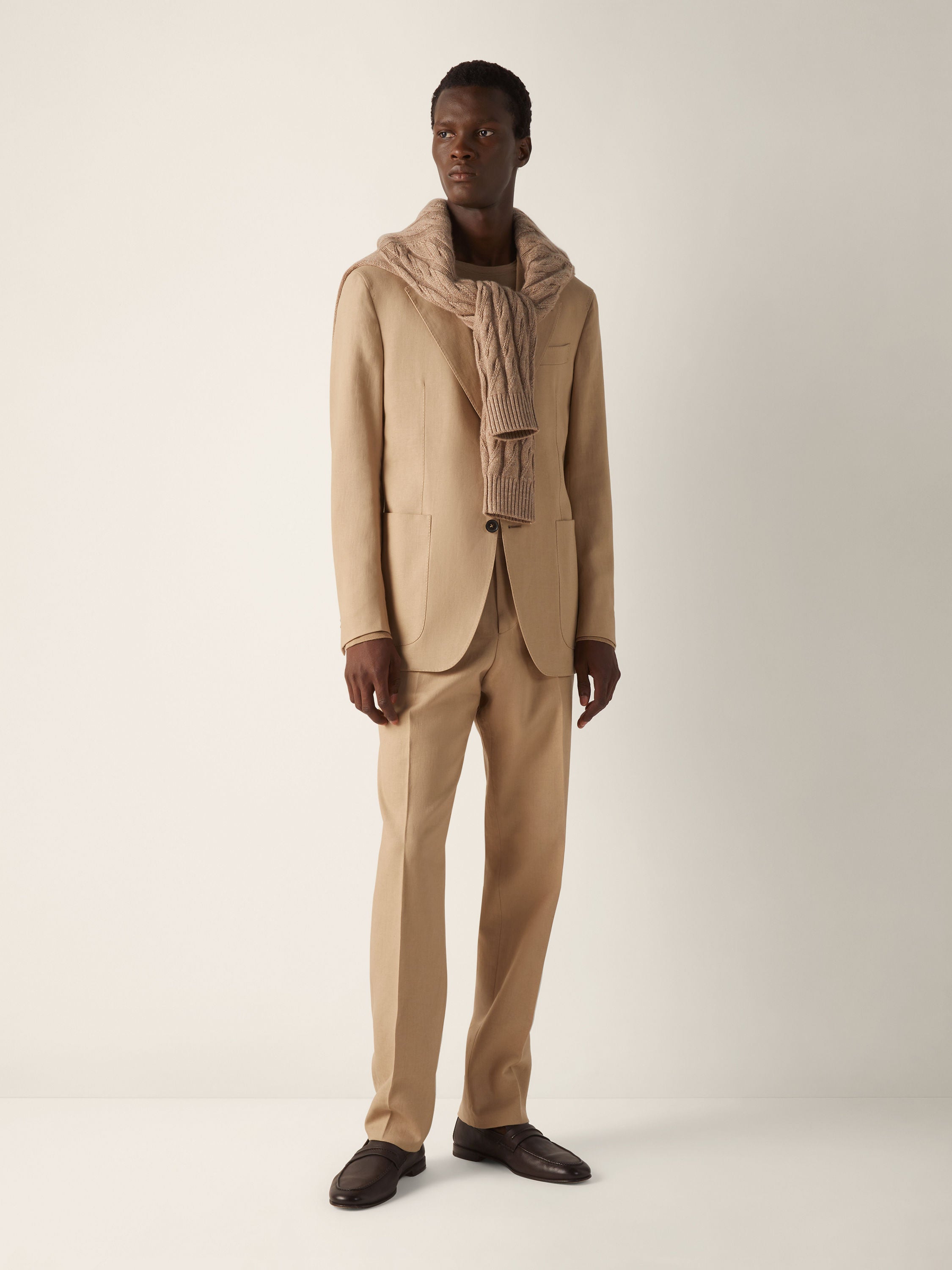 Zegna Beige Oasi Lino Jacket