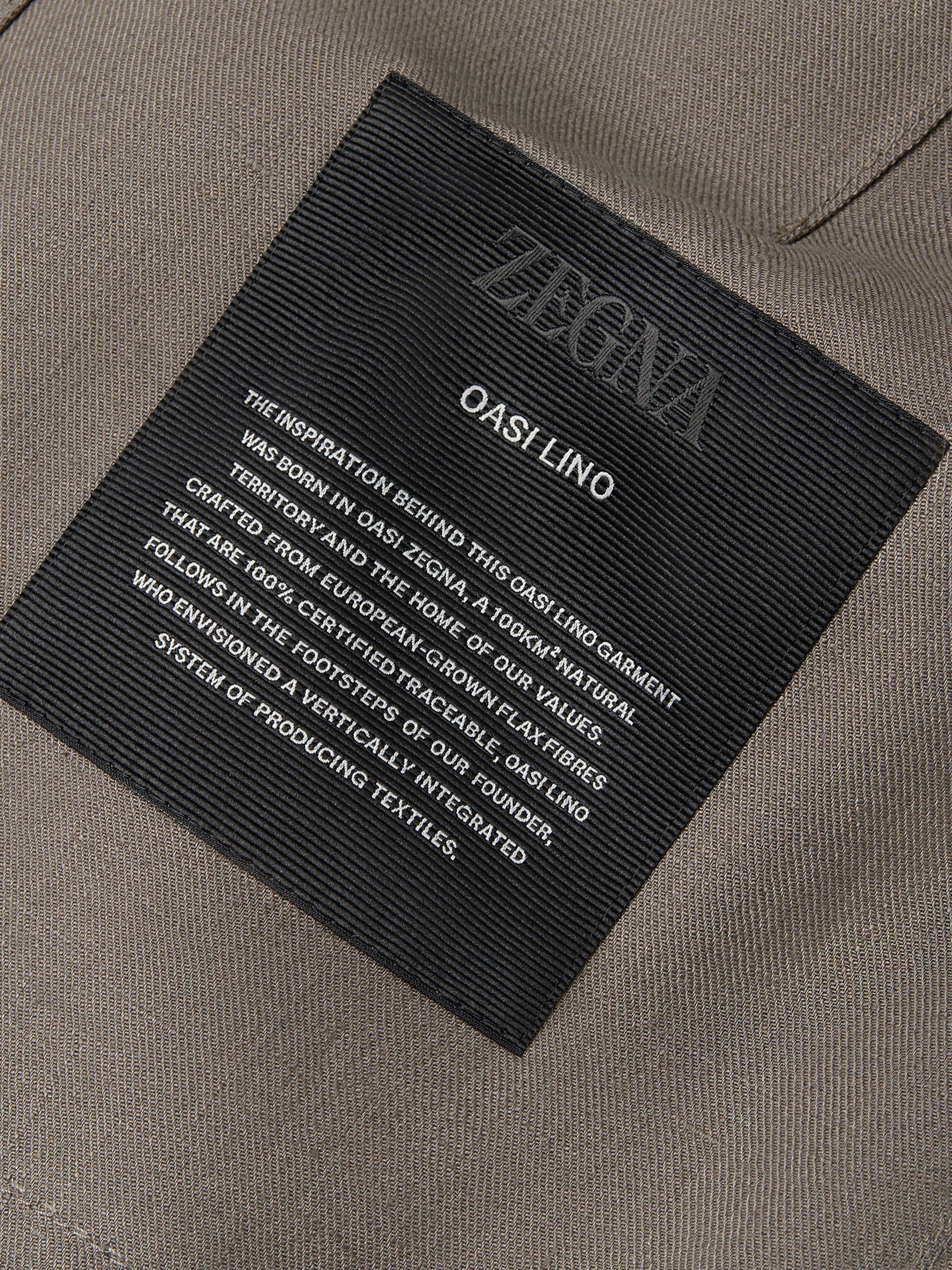 Zegna Dark Taupe Oasi Lino Jacket