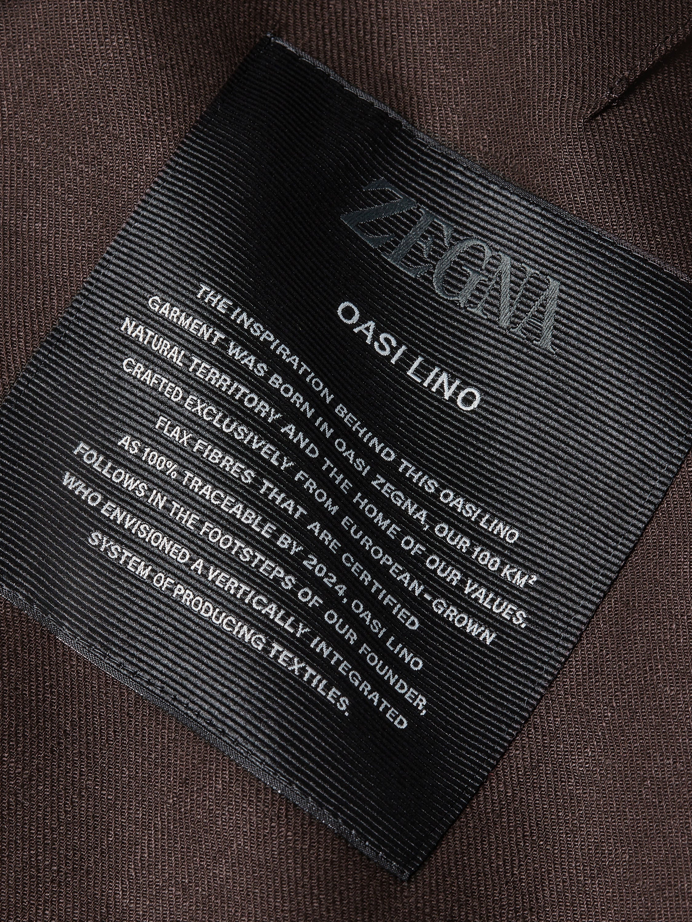Zegna Dark Brown Oasi Lino Jacket