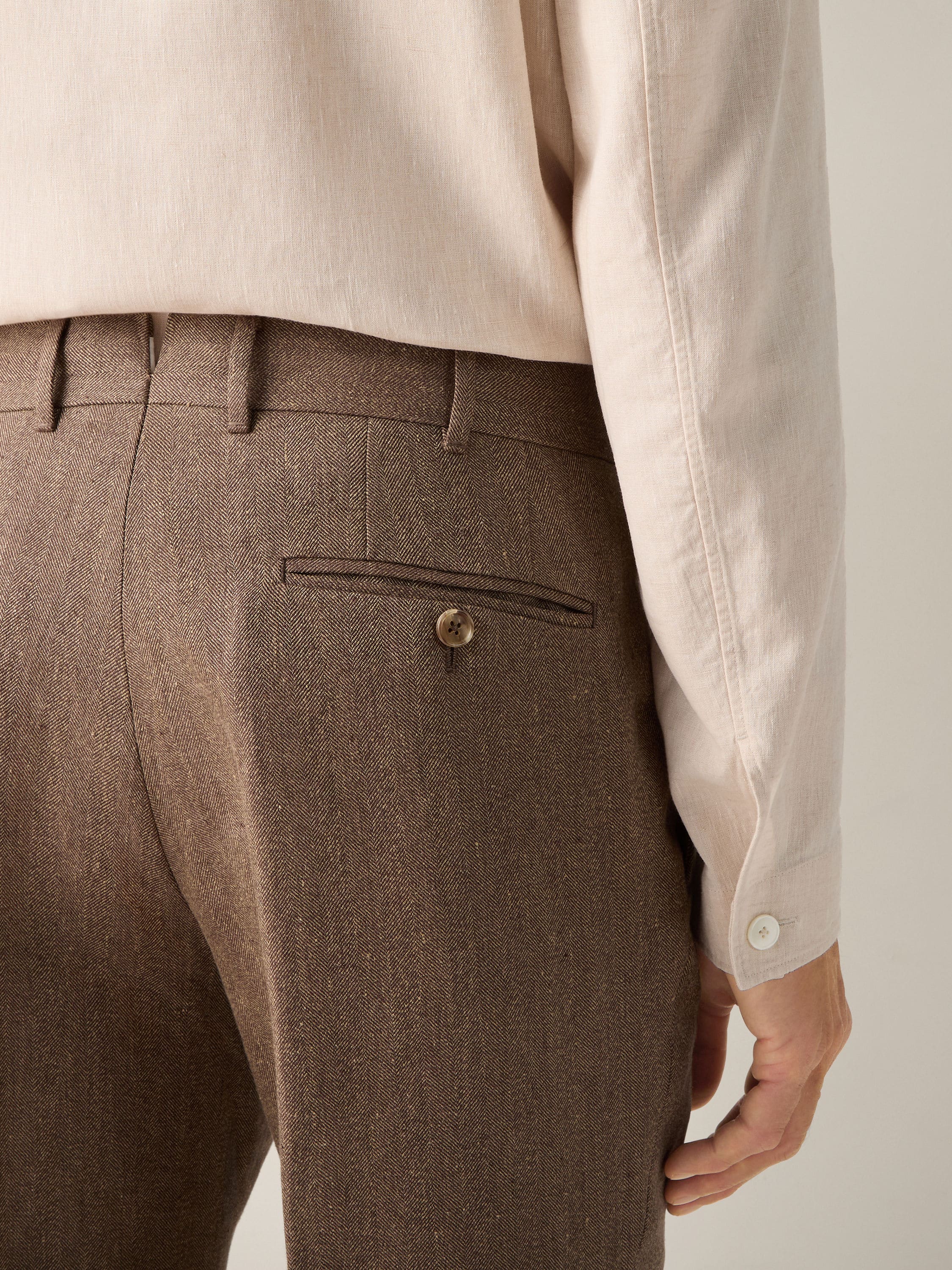 Zegna Brown Oasi Lino Pants