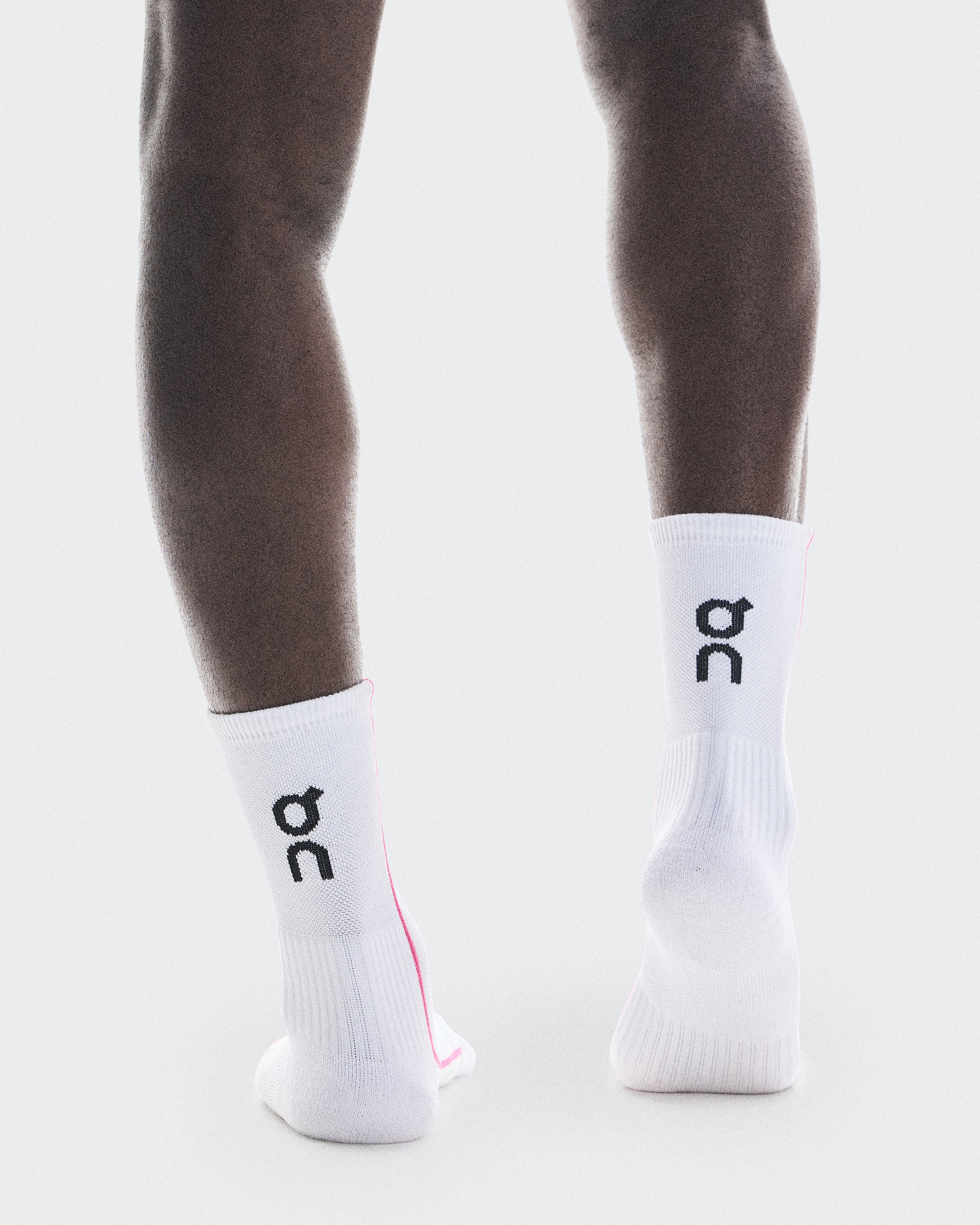 On Court Sock High White | Pink