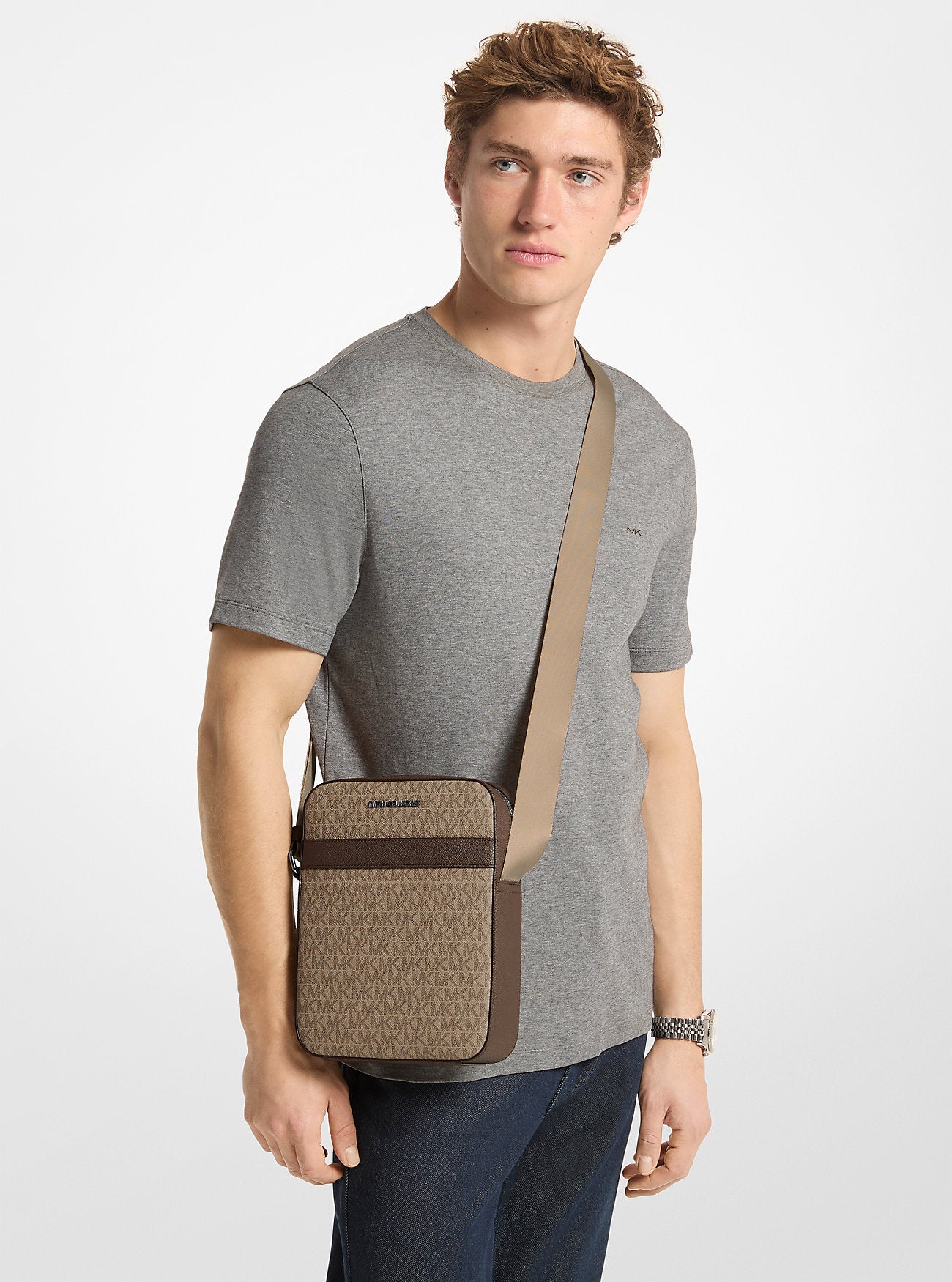 Cooper Signature Logo Flight Bag Camel Camel