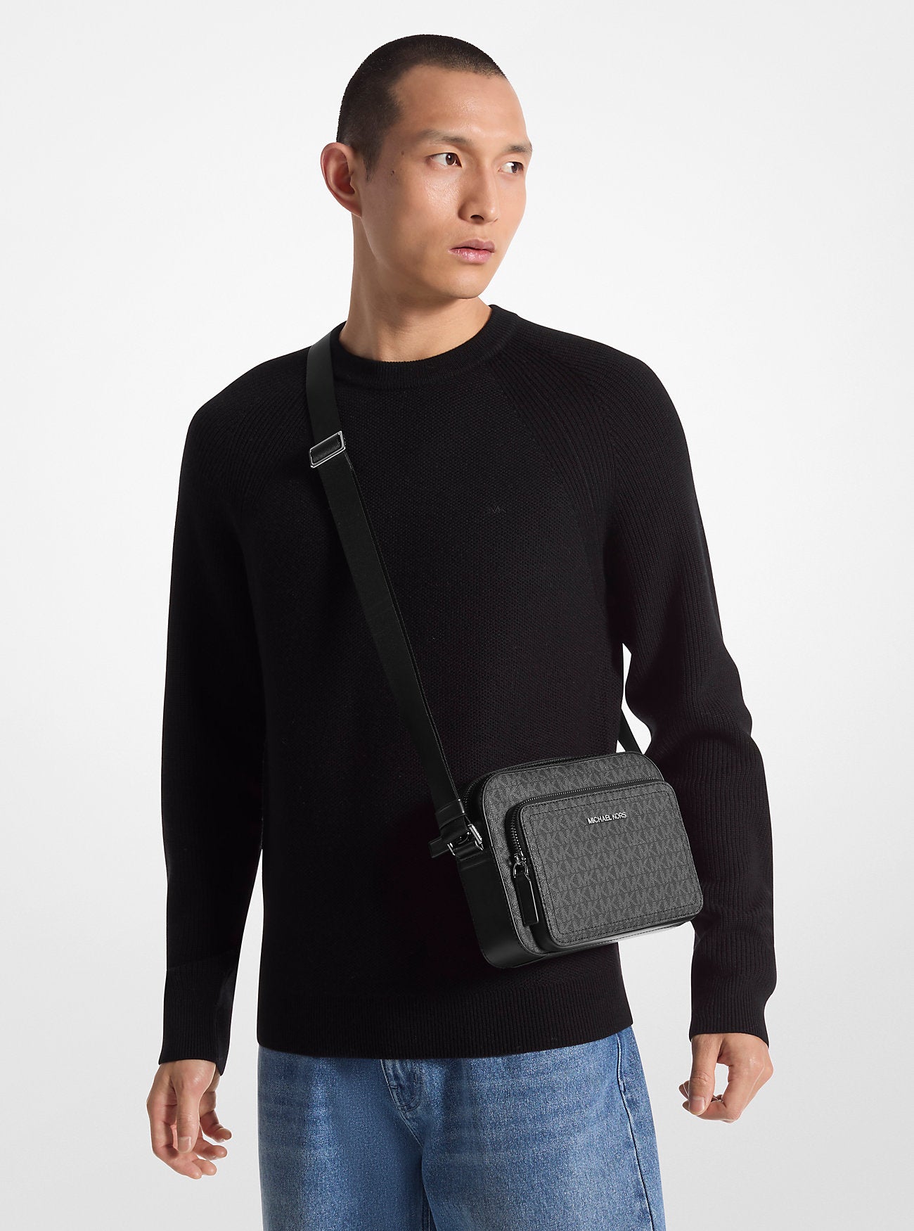 Cooper Signature Logo Utility Crossbody Bag Black Black