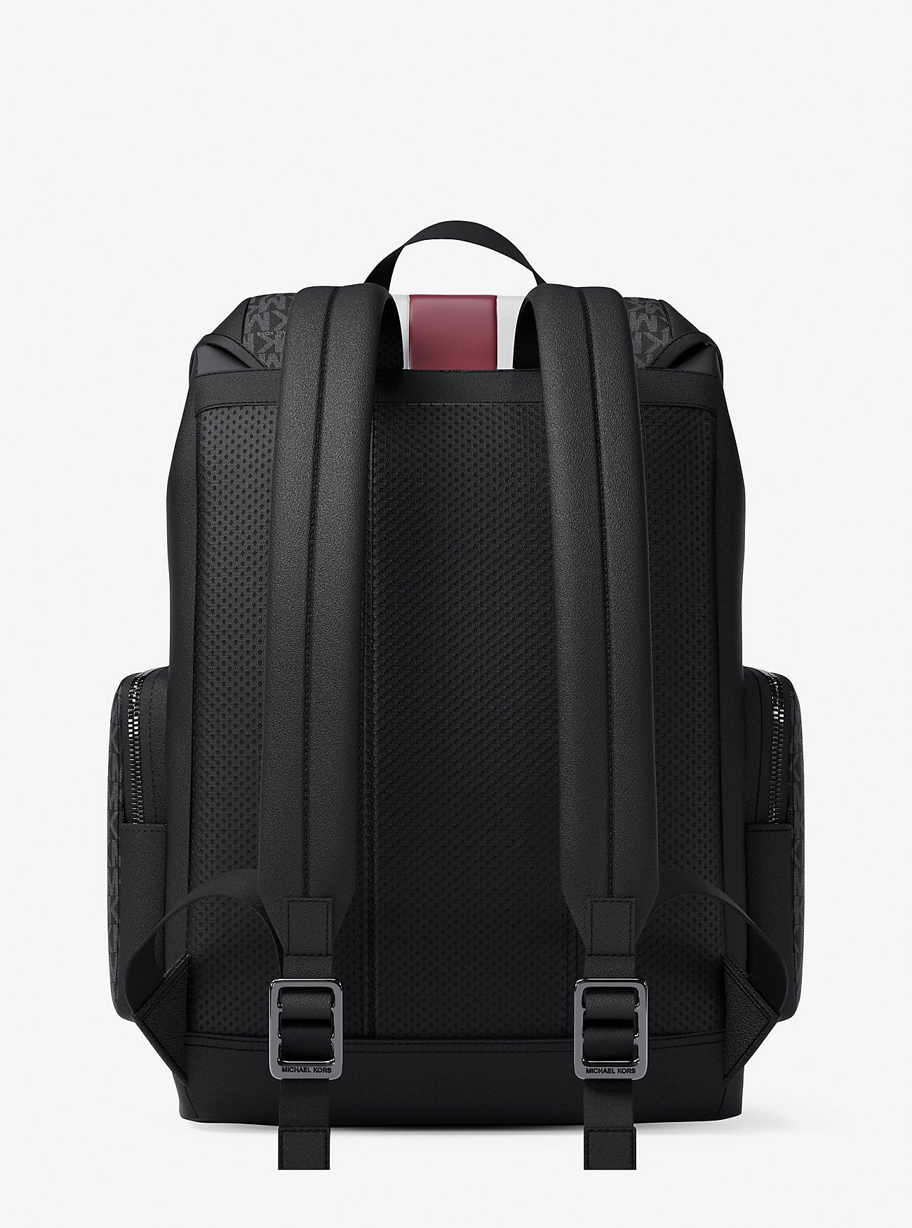 Cooper Medium Striped Signature Logo City Backpack Cherry Cherry