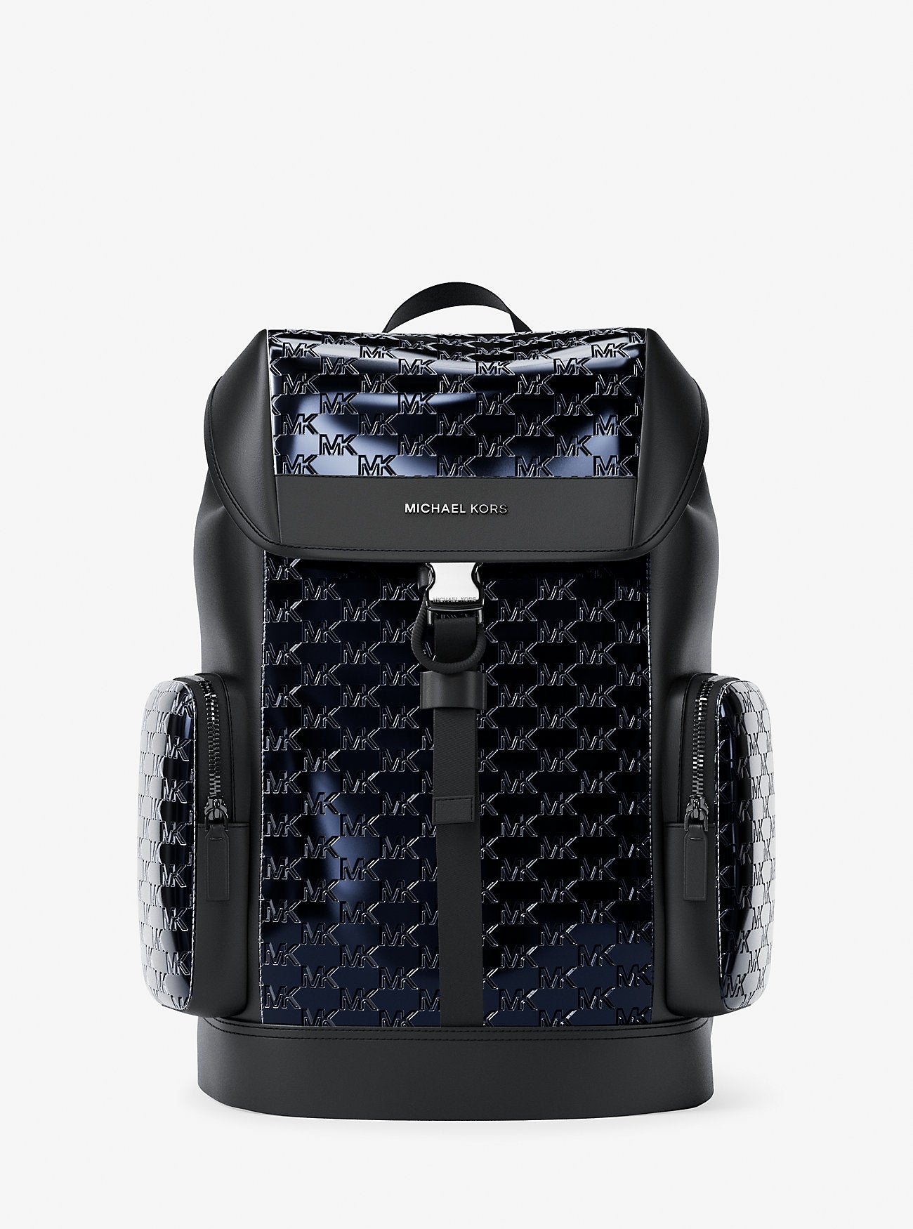 Cooper Medium Metallic Logo Debossed Backpack Navy Navy