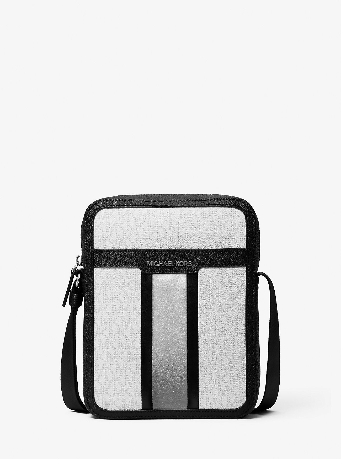 Cooper Signature Logo Stripe Flight Bag Silver Silver