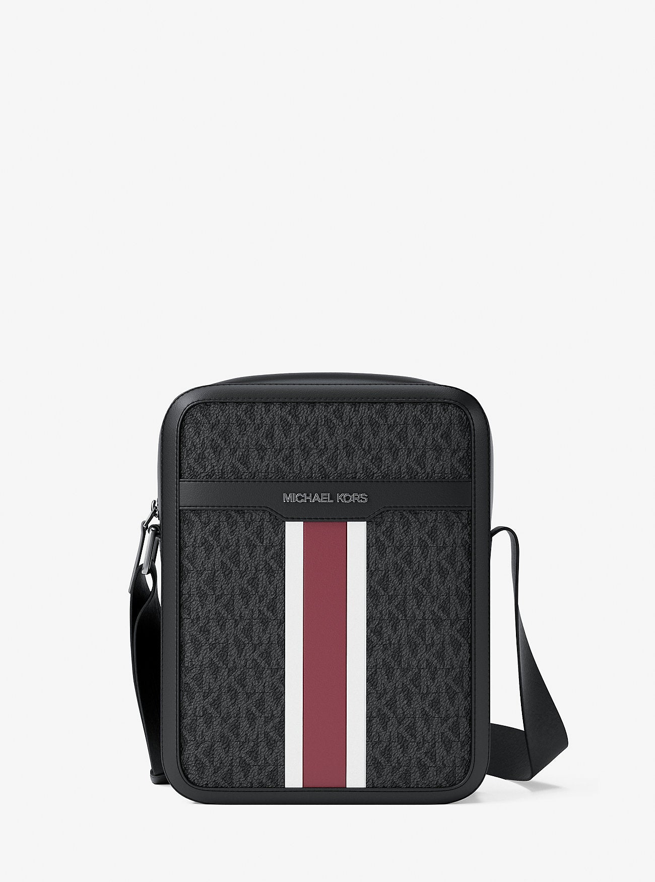 Cooper Striped Signature Logo Flight Bag Cherry Cherry