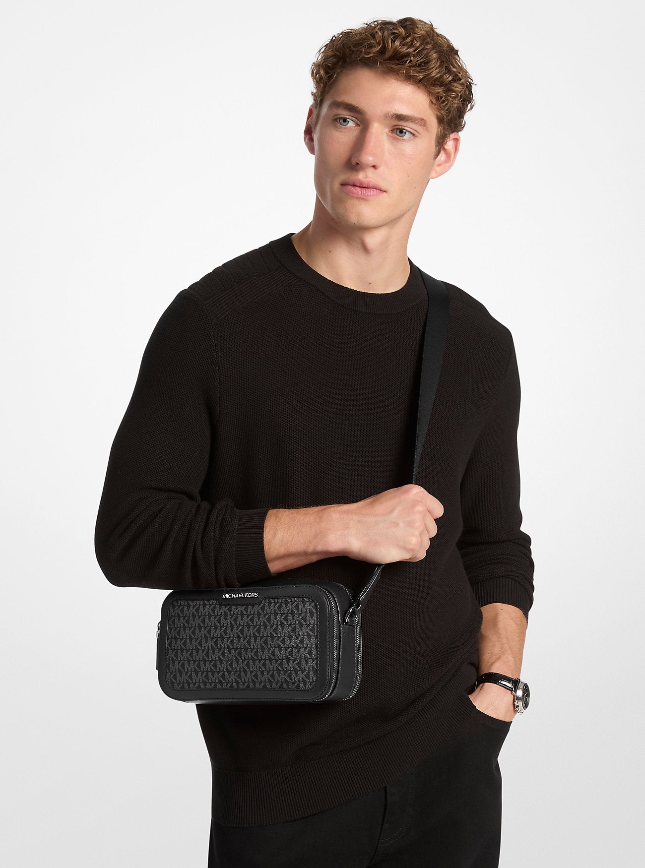Cooper Signature Logo Crossbody Bag Black Black