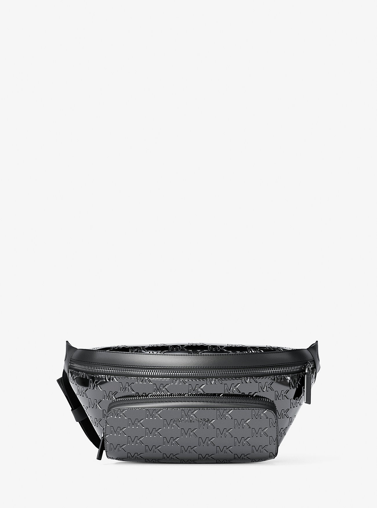 Cooper Medium Metallic Logo Debossed Utility Sling Pack Black Black