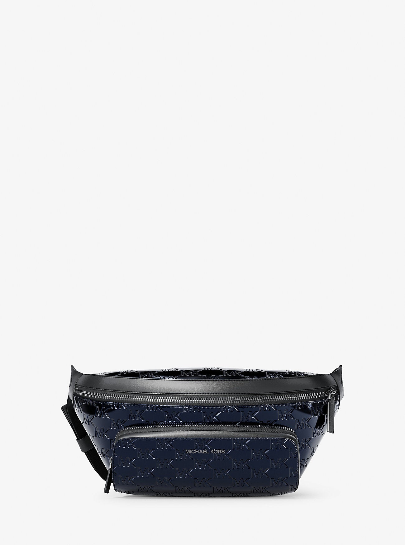 Cooper Medium Metallic Logo Debossed Utility Sling Pack Navy Navy