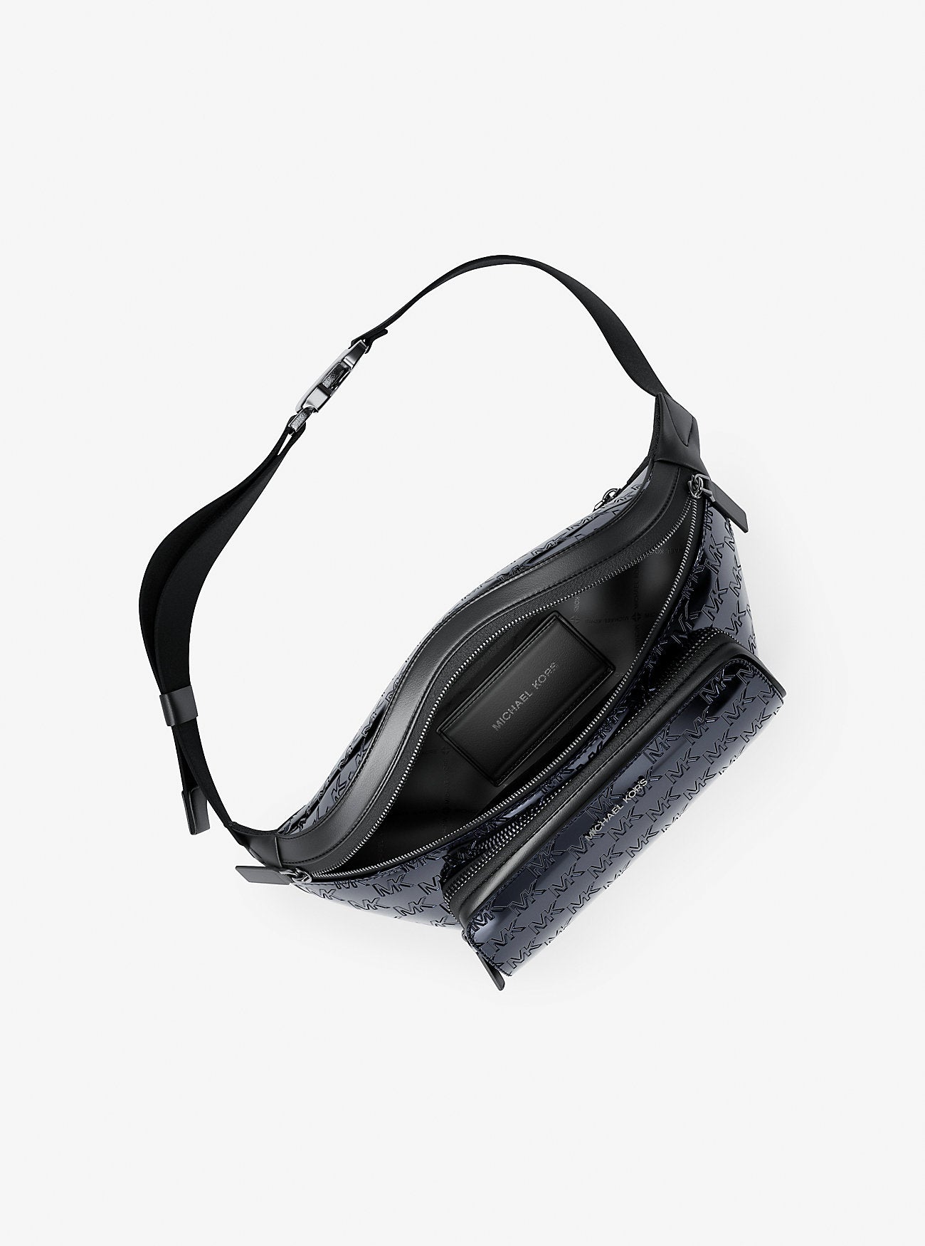 Cooper Medium Metallic Logo Debossed Utility Sling Pack Navy Navy