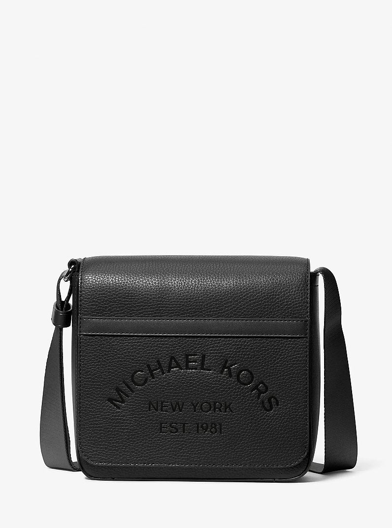 Cooper Pebbled Leather Crossbody Bag Black Black