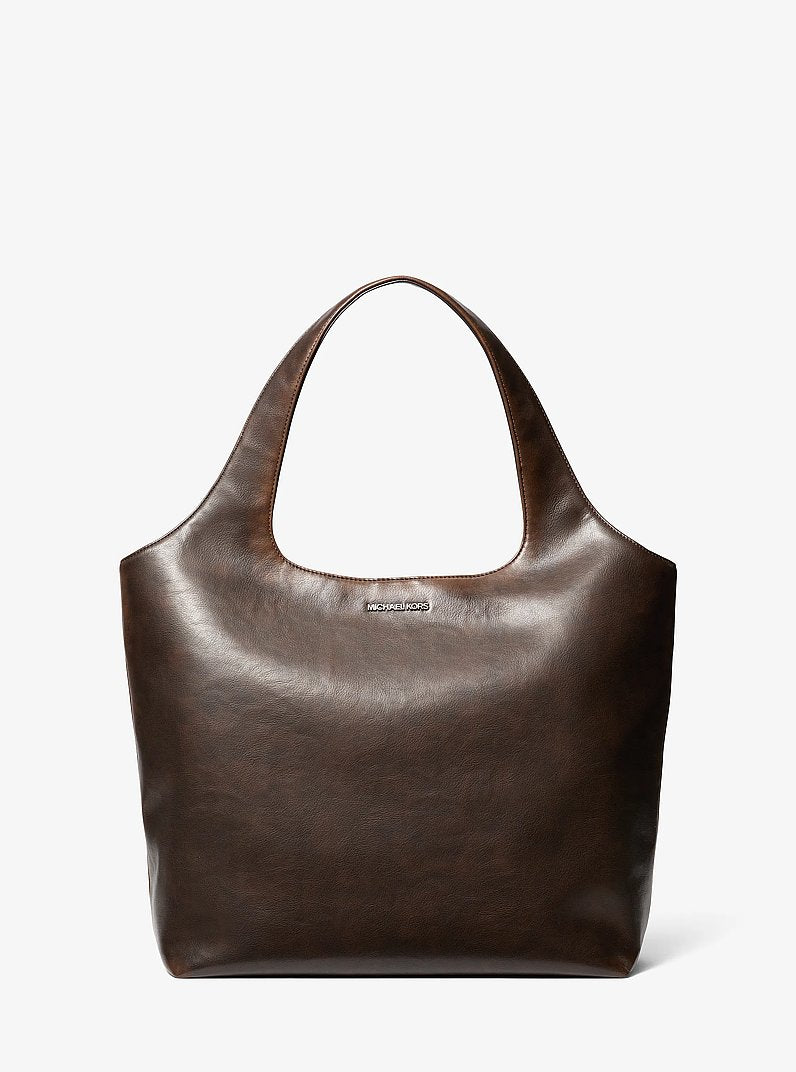 Cooper Burnished Tote Bag Chocolate Chocolate