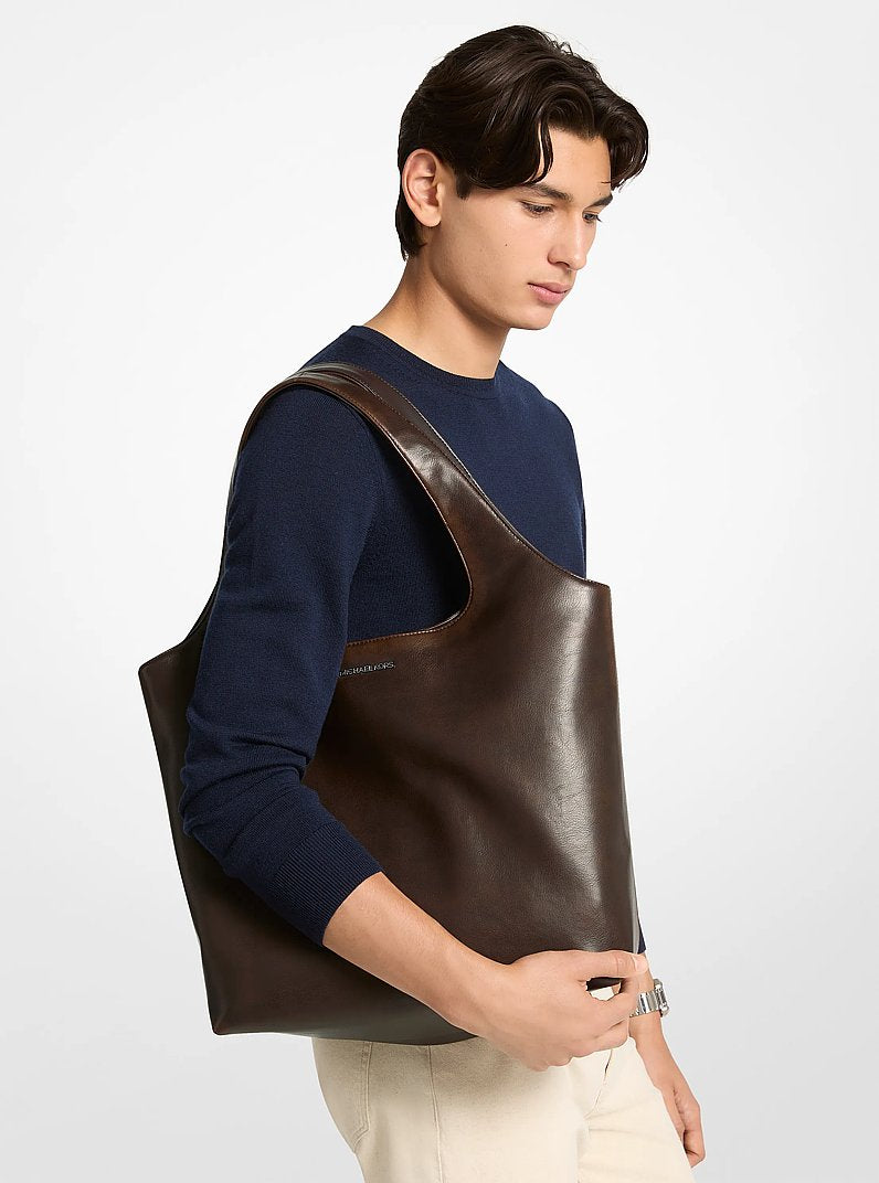 Cooper Burnished Tote Bag Chocolate Chocolate