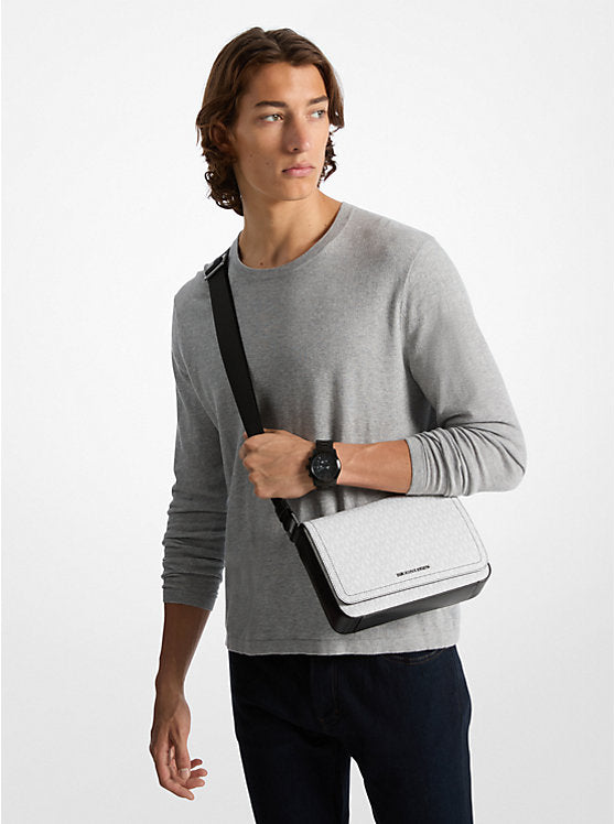 Cooper Mini Signature Logo Crossbody Bag With Pouch Bright Wht